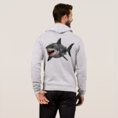 Véritable sweat à capuche attaque de requin (Dos entier)