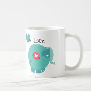 Véritable tasse de coutume d'amour d'éléphant b