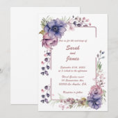 Véritables rêves floraux : Faire-part de mariage (Devant / Derrière)