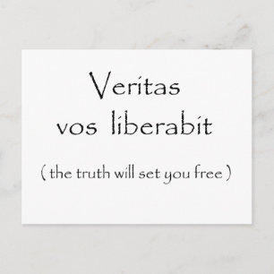 Veritas vos liberabit-briefkaarten briefkaart