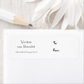 Veritas vos liberabit-kerstlabel etiket (Insitu)