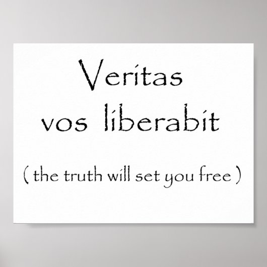 Veritas vos liberabit-poster poster (Voorkant)