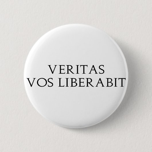 Veritas Vos Liberabit Ronde Button 5,7 Cm (Voorkant)