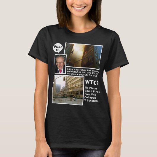 Vérité 911 WTC7 T-shirt noir Pull It (Devant)