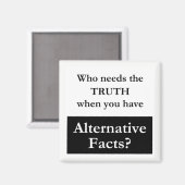 Vérité contre faits alternatifs Aimant blanc (Recto/Verso)
