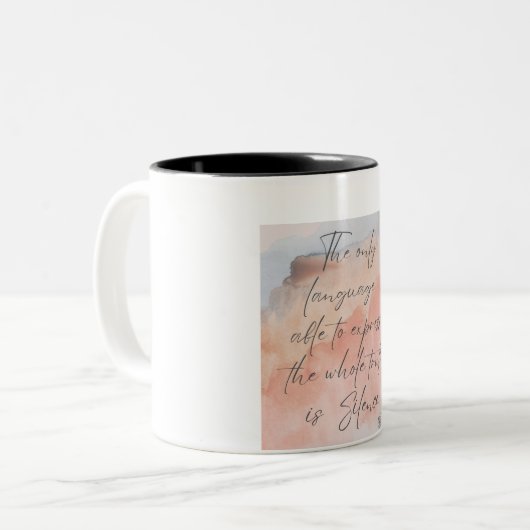 Vérité Silencieuse, Mug Latte, Citation De Sagesse (Devant gauche)