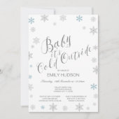 Verjaarbare Baby It's Cold Outside Baby Shower Uit Kaart (Voorkant)