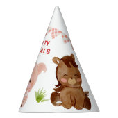 Verjaard landbouwhuisdieren feesthoedjes (Rechts)