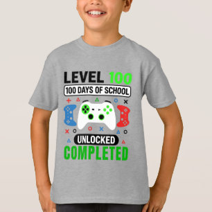 verjaardag 100 dagen school niveau vrijgespeeld Ga T-shirt