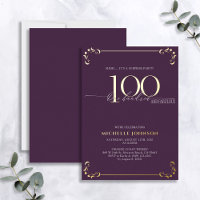 Verjaardag 100 & Fabulous Paars & Goud
