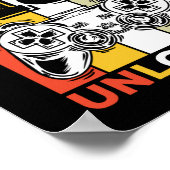 Verjaardag 18e niveau ontgrendeld 18 Gamen Vintage Poster (Hoek)