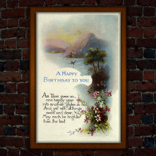 Verjaardag 1917 Meer Zwaluwen Poster