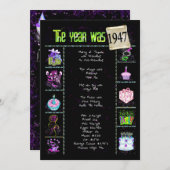 Verjaardag 1947 Uitnodiging (Voorkant / Achterkant)