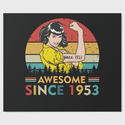 verjaardag 1953 cadeaupapier (Vlak)