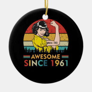  verjaardag 1961 keramisch ornament