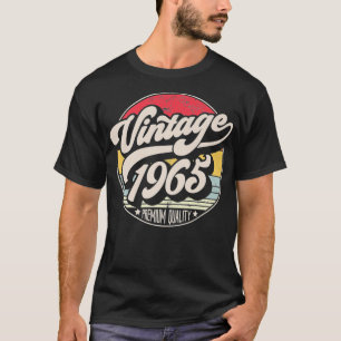 Verjaardag 1965 56 jaar, Retro Zonsondergang Stijl T-shirt