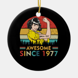  verjaardag 1977 keramisch ornament