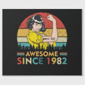  verjaardag 1982 cadeaupapier (Vlak)