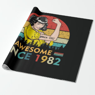 verjaardag 1982 cadeaupapier