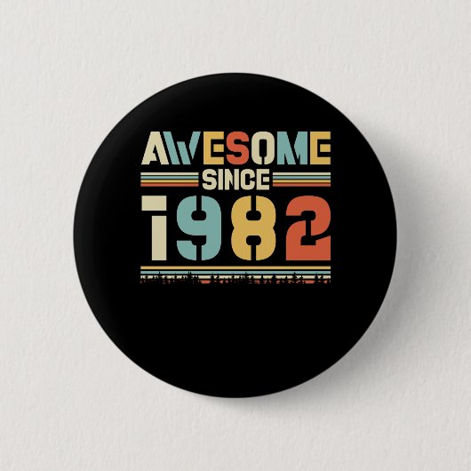 verjaardag 1982 ronde button 5,7 cm (Voorkant)