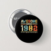 verjaardag 1982 ronde button 5,7 cm (Voorkant /achterkant)
