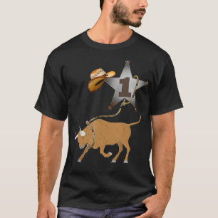 Verjaardag 1 jaar oud Western Rodeo Farming Cowboy T-shirt