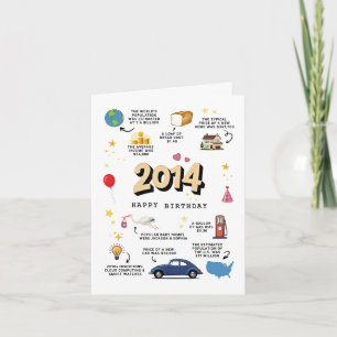 Verjaardag 2014 Kaart voor kinderen