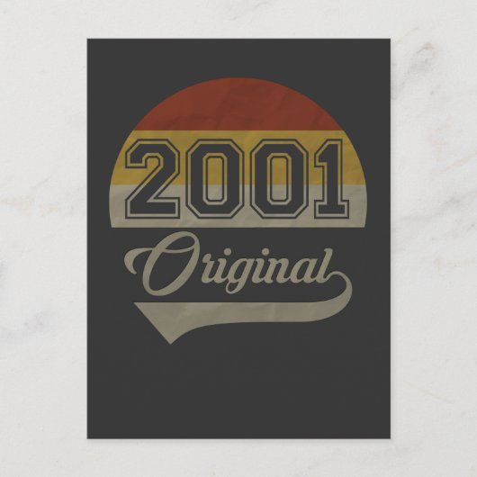 Verjaardag 20e verjaardag origineel 2001 man vrouw briefkaart (Voorkant)