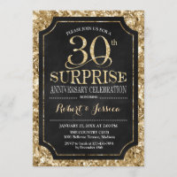 Verjaardag 30-jarig huwelijksjubileum - Zwart Goud