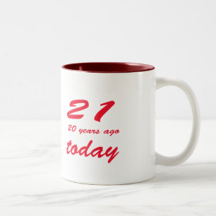 Verjaardag 41 tweekleurige koffiemok