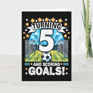 Verjaardag 5 Voetbal 5 Jaar Voetbal 5e Voetbal Kaart
