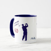 Verjaardag 60 Golfer Mok (Voorkant links)