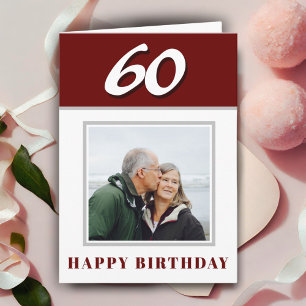 Verjaardag 60 jaar aangepaste foto gepersonaliseer kaart