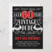 Verjaardag 60 jaar voor mannen: Kerel Mythe Legend Kaart (Voorkant)