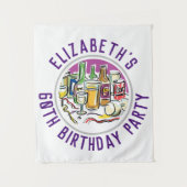 Verjaardag 60e verjaardag tapestry wandkleed (Voorkant)