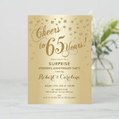 Verjaardag 65e huwelijksjubileum - Goud Kaart (Staand voorkant)