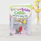 Verjaardag 6 kaart (Gele Bloem)