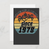  verjaardag 78 bedankkaart (Voorkant / Achterkant)