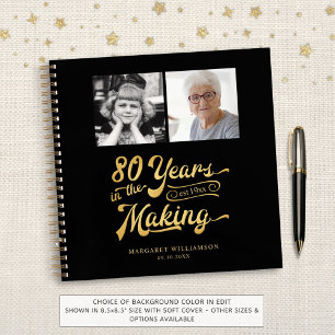 Verjaardag 80 JAAR IN DE MAAK 2 Foto's Guestbook Notitieboek