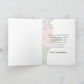 Verjaardag, 91ste, met Pink Gladiolus Kaart (Binnen)