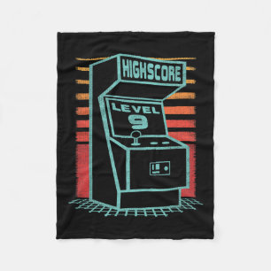 Verjaardag 9 Jaar Oude Retro Gamer Level Up Unlock Fleece Deken