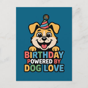 Verjaardag Aangedreven door Hond Love Design Briefkaart