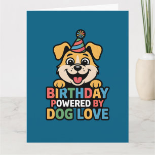 Verjaardag Aangedreven door Hond Love Design Kaart