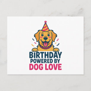 Verjaardag Aangedreven door Hond Love Illustratie Briefkaart