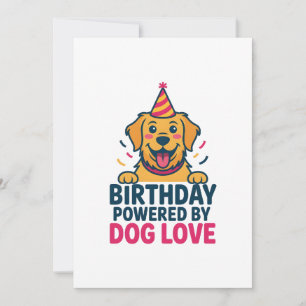 Verjaardag Aangedreven door Hond Love Illustratie Feestdagenkaart