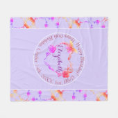 Verjaardag/Aangepast Roos Fleece Deken (Voorkant (Horizontaal))