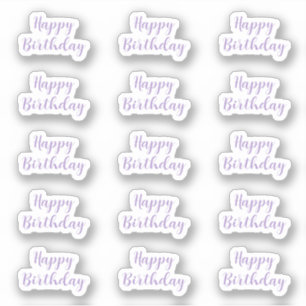 Verjaardag aangepaste tekst leeftijd lavendel paar sticker