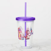 Verjaardag aanpassen dinosaurussen acryl drinkbeker (Voorkant)