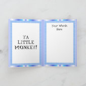 Verjaardag Aap Greetin Kaart (Binnen)