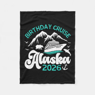 Verjaardag Alaska Cruise 2026 Familie Vakantie Tri Fleece Deken